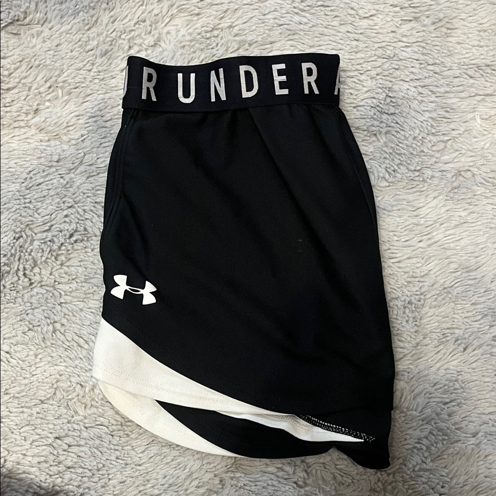 Under Armour Black and White Performance Shorts